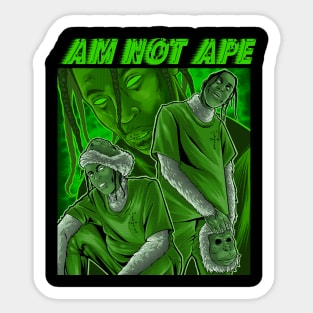 AM NOT APE Sticker